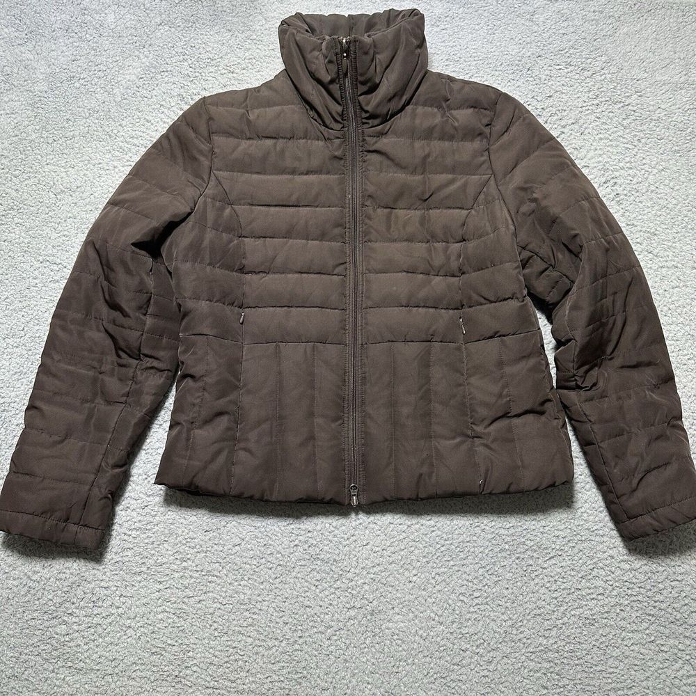 Kenneth Cole‎ Reaction Down Puffer Jacket Women's Size Large Brown Coat